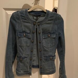 White House Black Market Denim Button-Up Women's Jacket